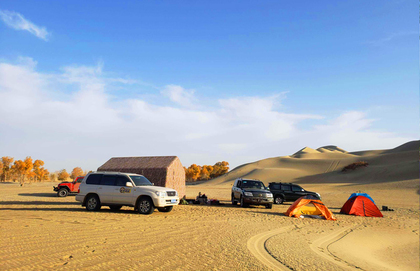 Camping in Taklimakan Desert